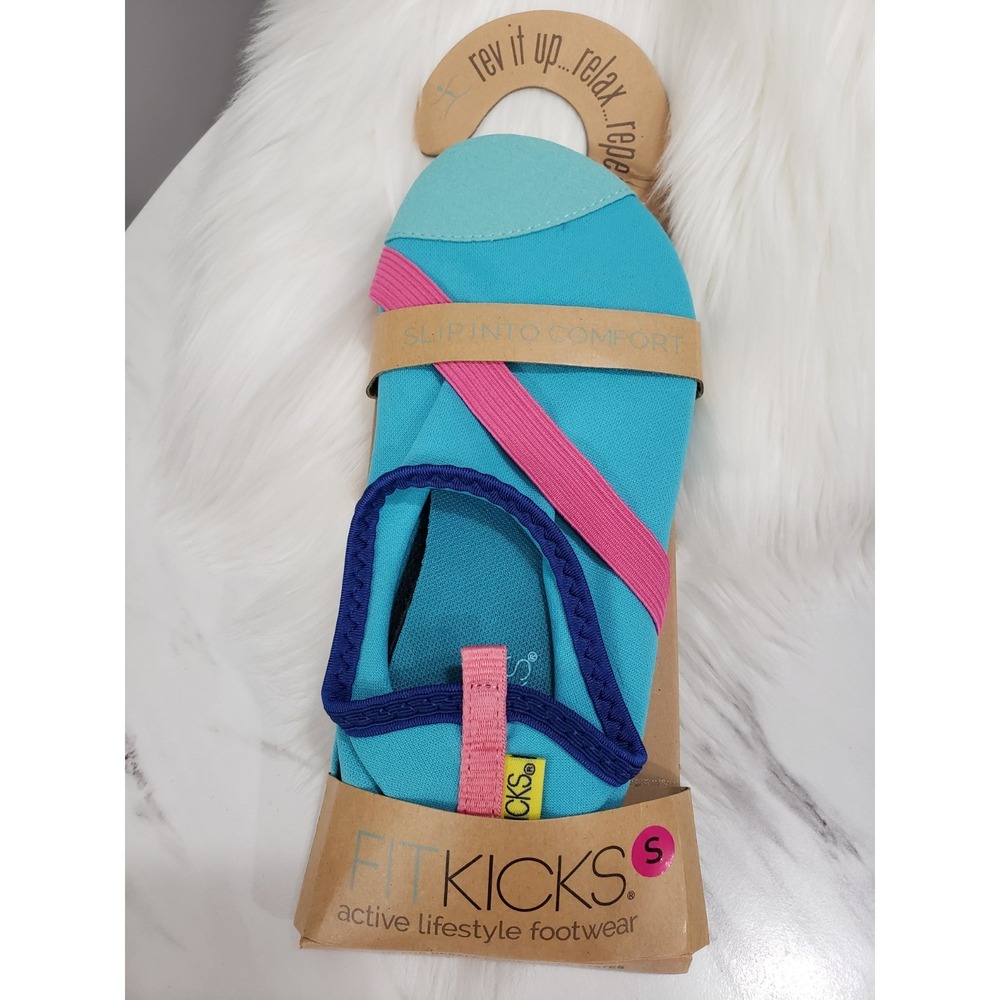 NWT FITKICKS Women's Active Lifestyle Footwear- Blue/Pink, Small (5.5-6.5)‎